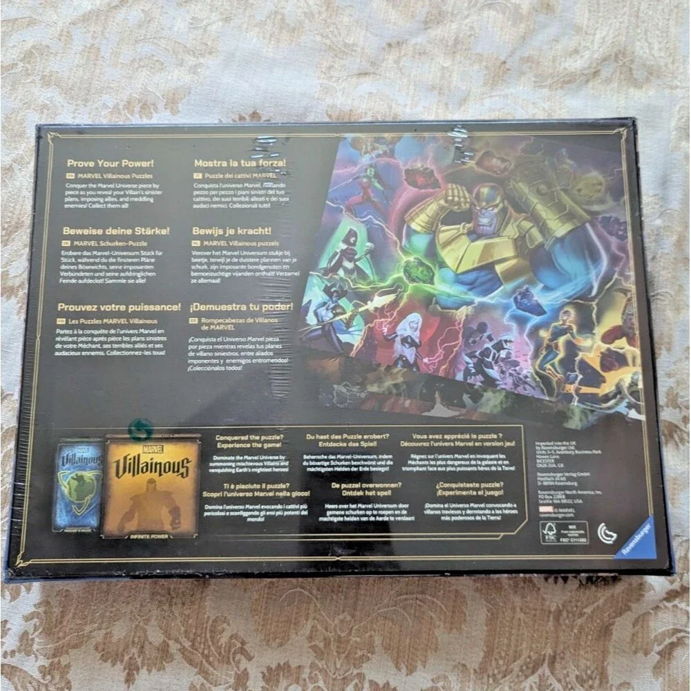 NEW SEALED Ravensburger Marvel Villainous: Killmonger 1000Pc Jigsaw Puzzle